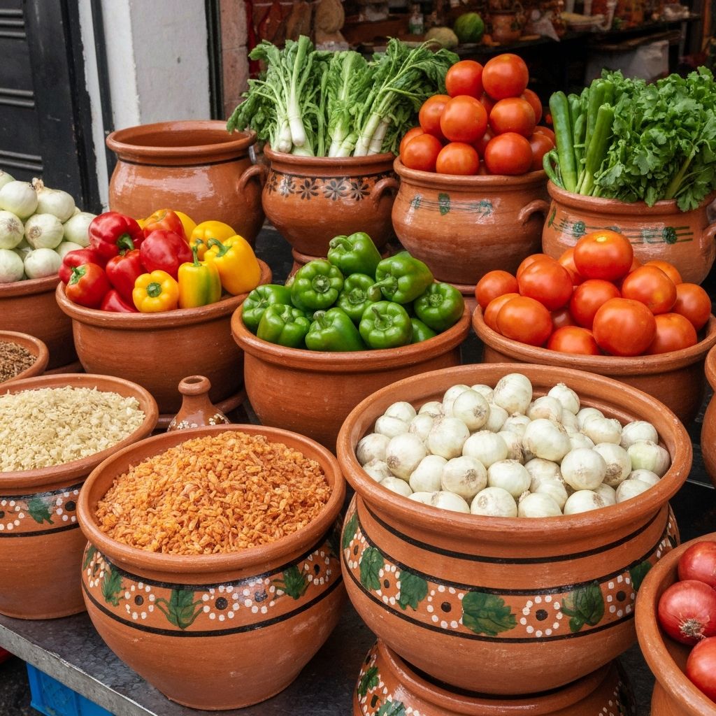 Ingredientes frescos mexicanos